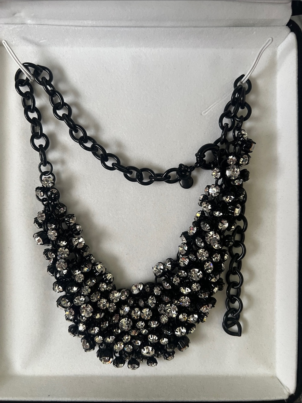 Vintage J Crew Statement Rhinestone
Cluster Bib
Necklace